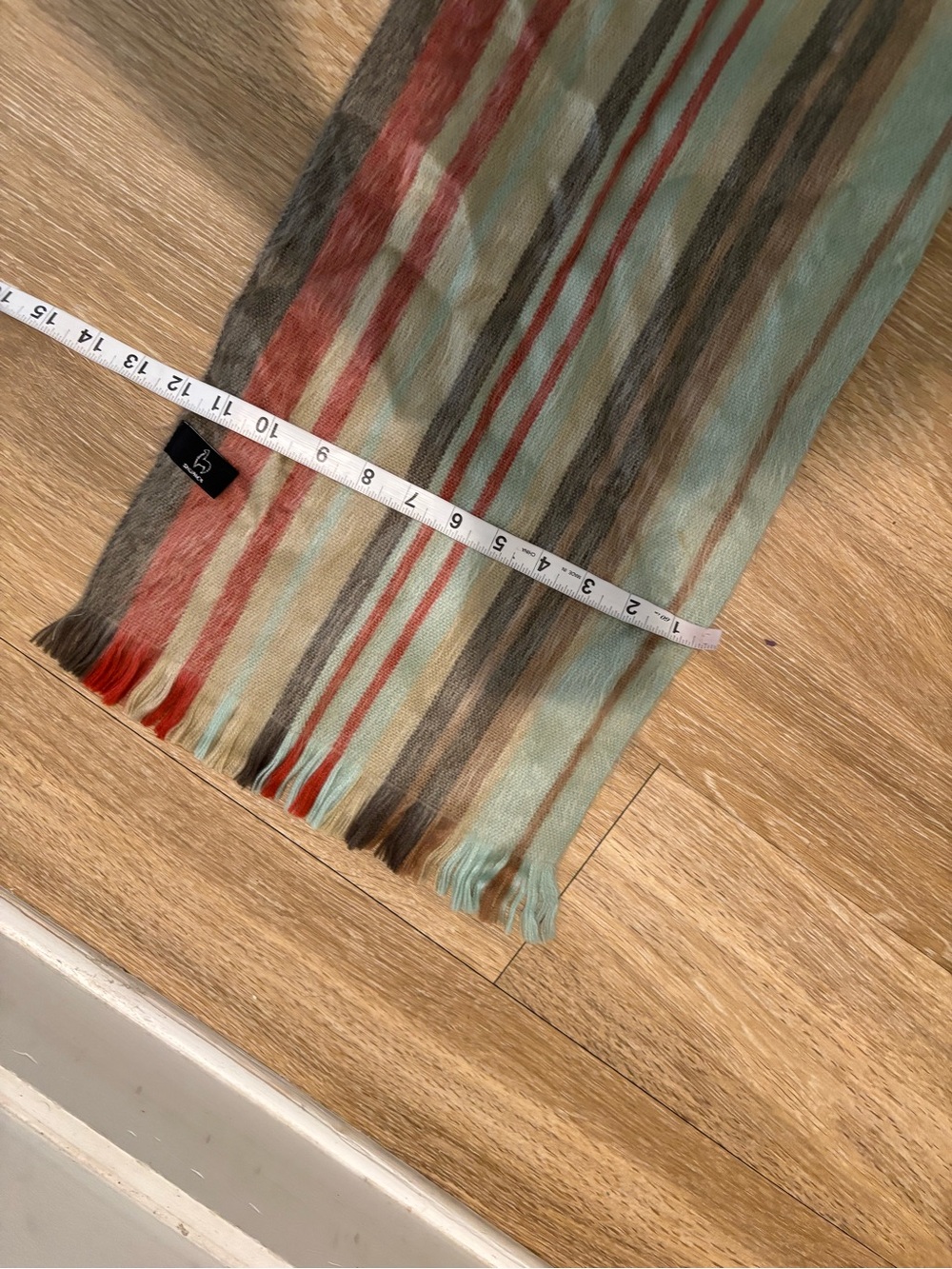 Shupaca Alpaca Scarf Stri”ped Multicolor Fringe Winter Neck Wrap Stole 12x60”+ - Picture 3 of 4